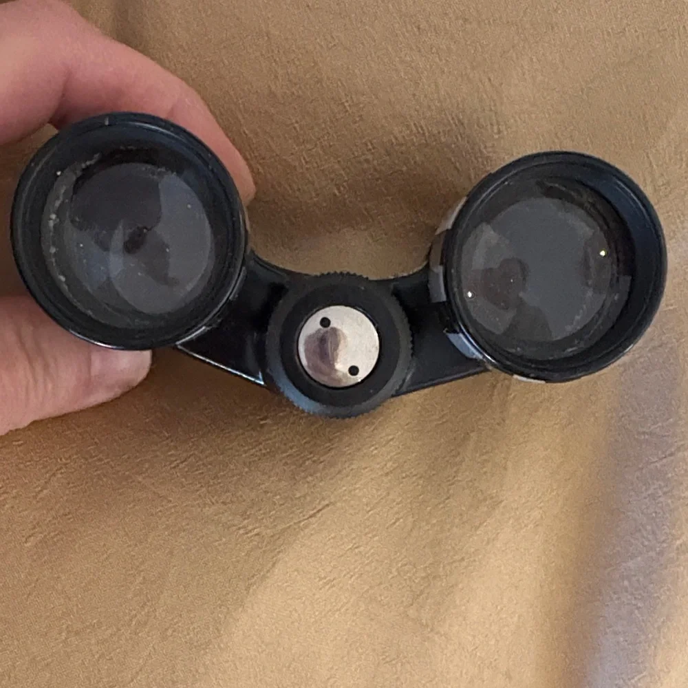 Black and Silver Compact Opera Binoculars